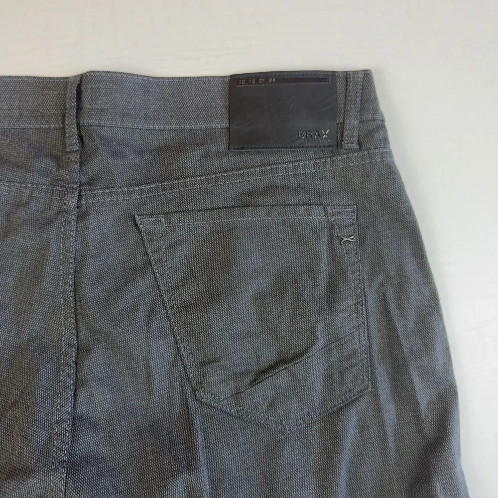 Brax Chuck Pants Stretch Mens 36W 34L Black Chino Straight Woo, Look